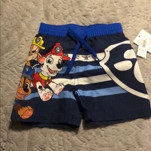 Old navy paw patrol swim trunks size 18-24 months
